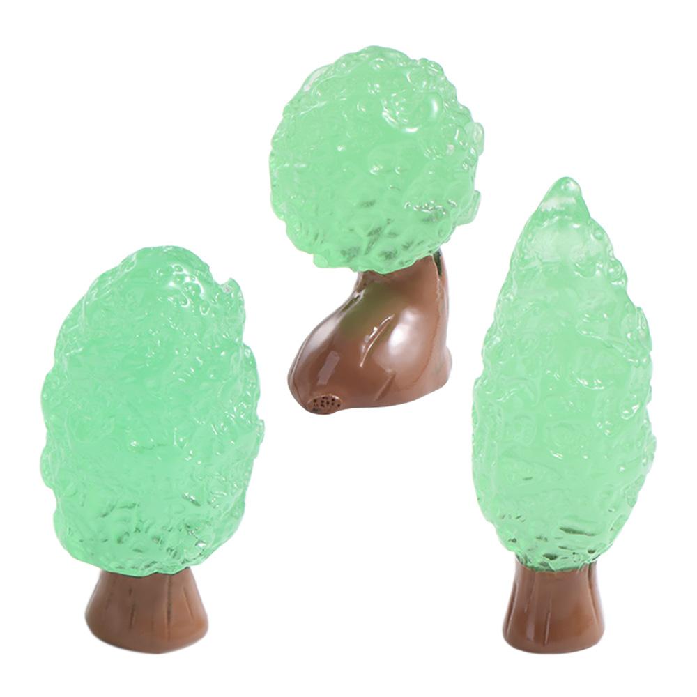 

Glow in Dark Tree Figurines Miniatures Resin Crafts Small Tree Statue Fairy Garden Decorations Style 1