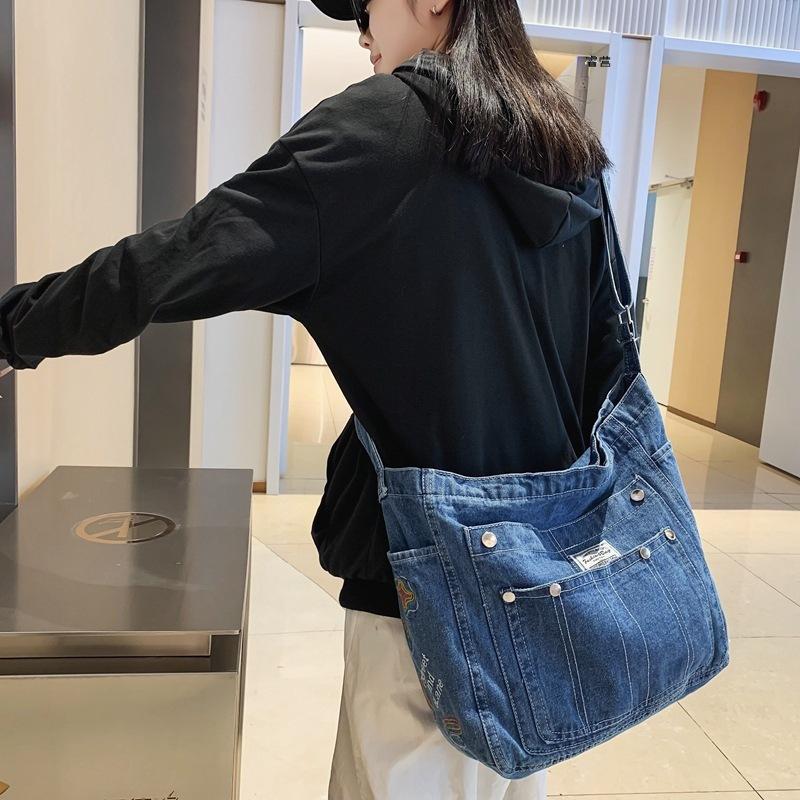 Denim Women's Bag Large Capacity Shoulder Bag Student Crossbody Bag