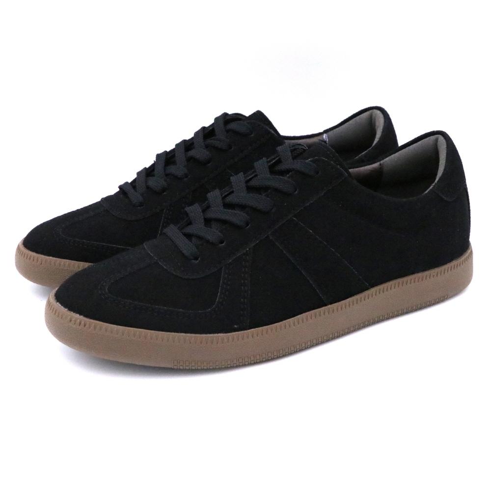 Supener Laos Suede German Army Sneakers Black