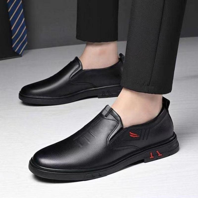 Men's leather shoes leather breathable casual shoes soft sole non-slip daily versatile men's shoes