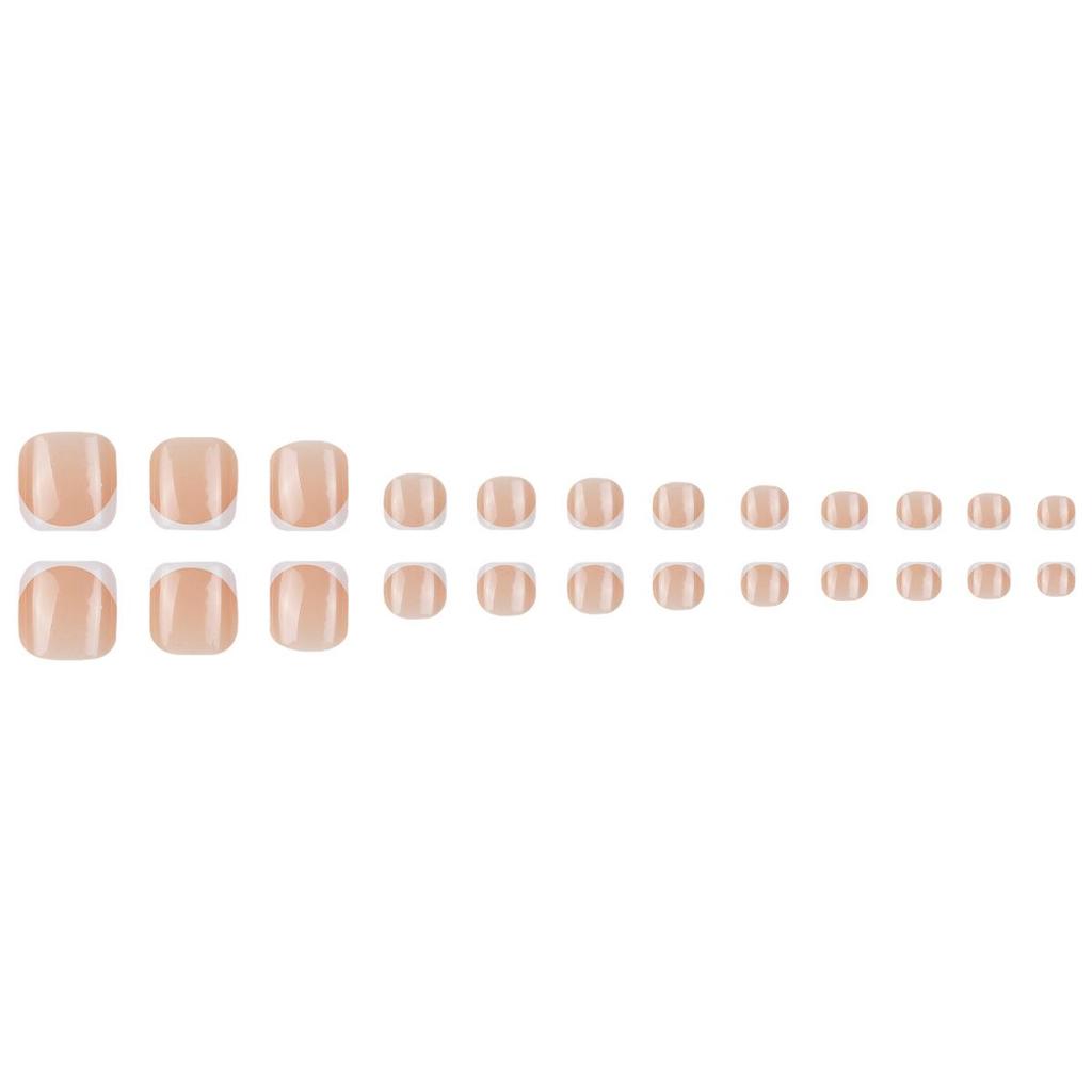 Cross-Border French Pedicure Wearable Toe Nail Stickers