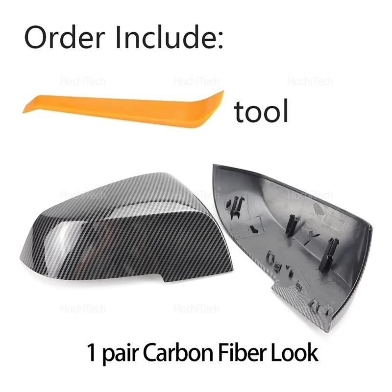 

Carbon Fiber Car Side Door Rearview Side Mirror Cover Cap Parts F34 F32 F33 F36 E84 F87 I3 for BMW F20 F21 F22 F23 F30 White