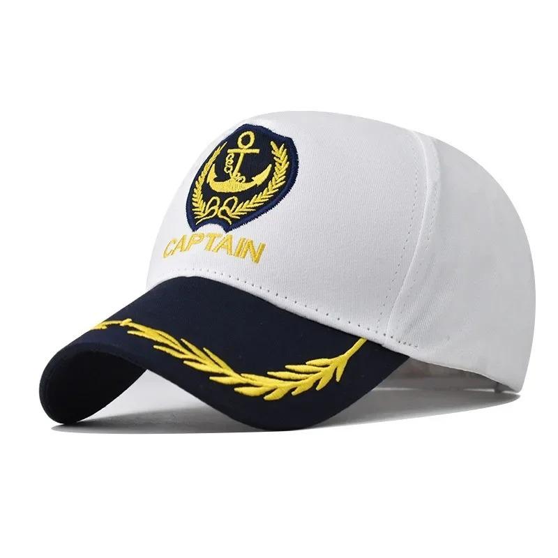 Hot Sale Adult Yacht Military Cap Sailor Captain Costume Baseball Hat Cotton Admiral Baseball Caps Captains Hat