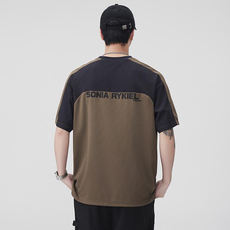 Ice Silk Cool Short-sleeved T-shirt Men's Summer New Quick-drying Loose Casual Sports Half-sleeved Top