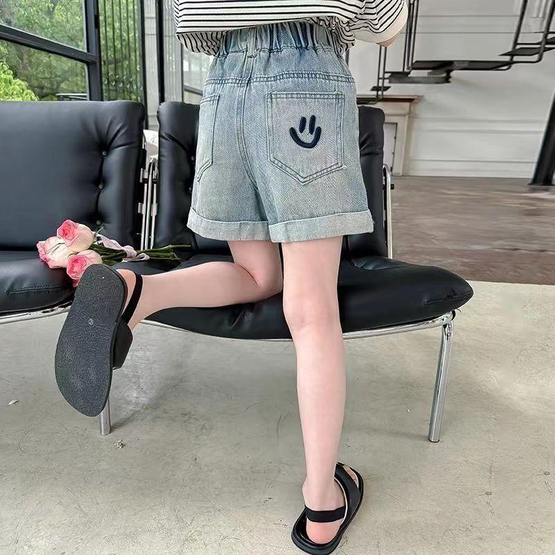 

Джинсовые шорты для девочек Летняя одежда Детские брюки Летние тонкие повседневные брюки для девочек 140