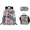 Babymonster Printed Schoolbag Pencil Bag Ice Bag Three-Piece Set Primary And Secondary School Children'S Storage Bag