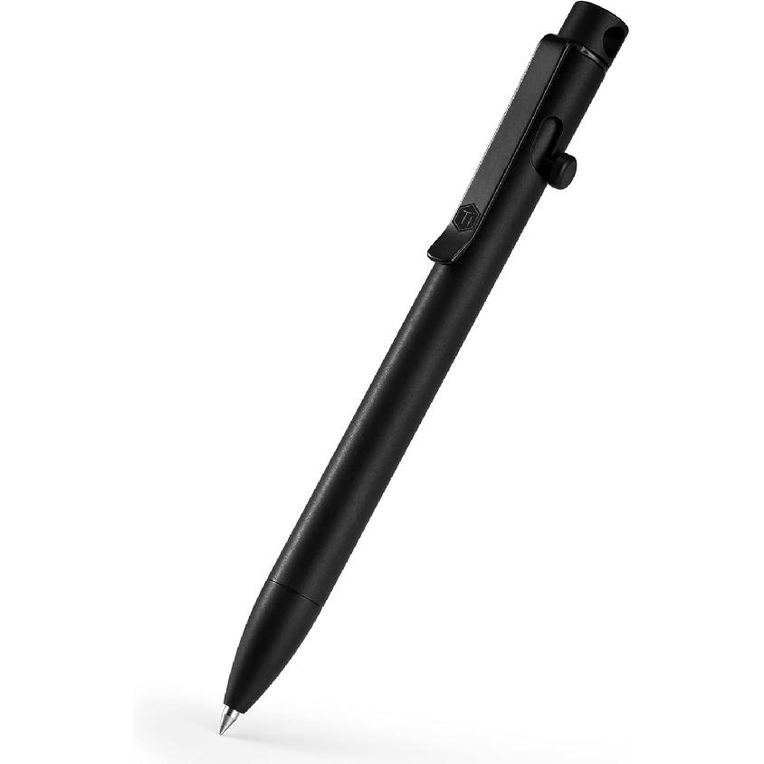 KeyUnity KP01SW Bolt Action EDC Pen with Clip, Titanium Pocket Ballpoint Pen for Everyday Carry (Sandblasted) чёрный