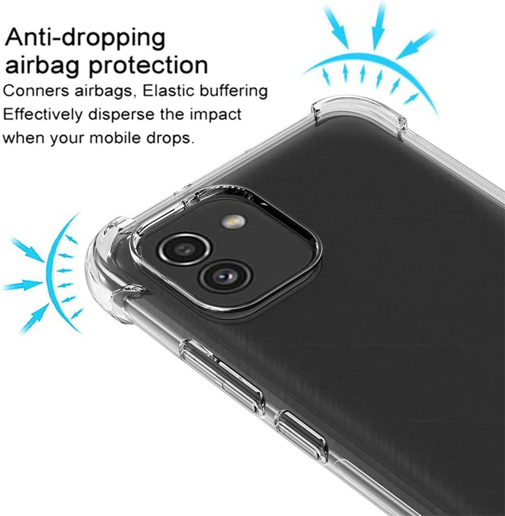 Shockproof Clear Silicone Case for Samsung Galaxy A A23 A33 A53 A73 A14 A24 A34 A54 A A22 A32 A52 A72 5G Soft Cover Cases