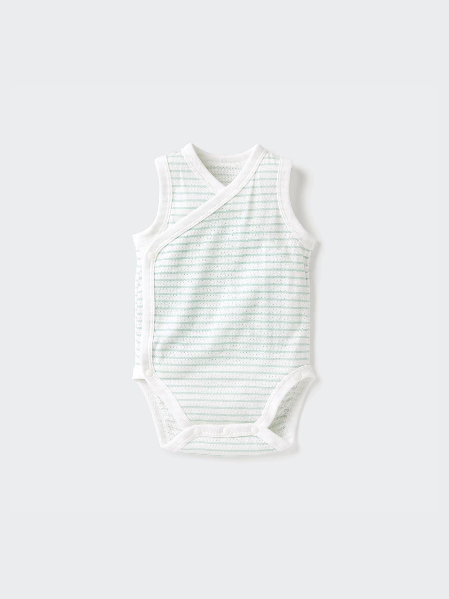 

Uniqlo Bn Хлопковая сетчатая внутренняя часть боди без рукавов 60 см 52 GREEN/BABY 60
