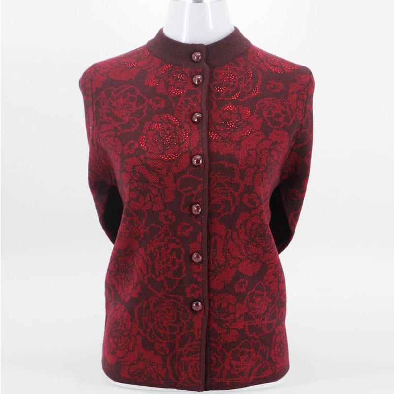 

Hengyuanxiang Women s Cashmere Cardigan for Mom, Grandma - Knitted Plus Size, Perfect for Autumn and Winter L