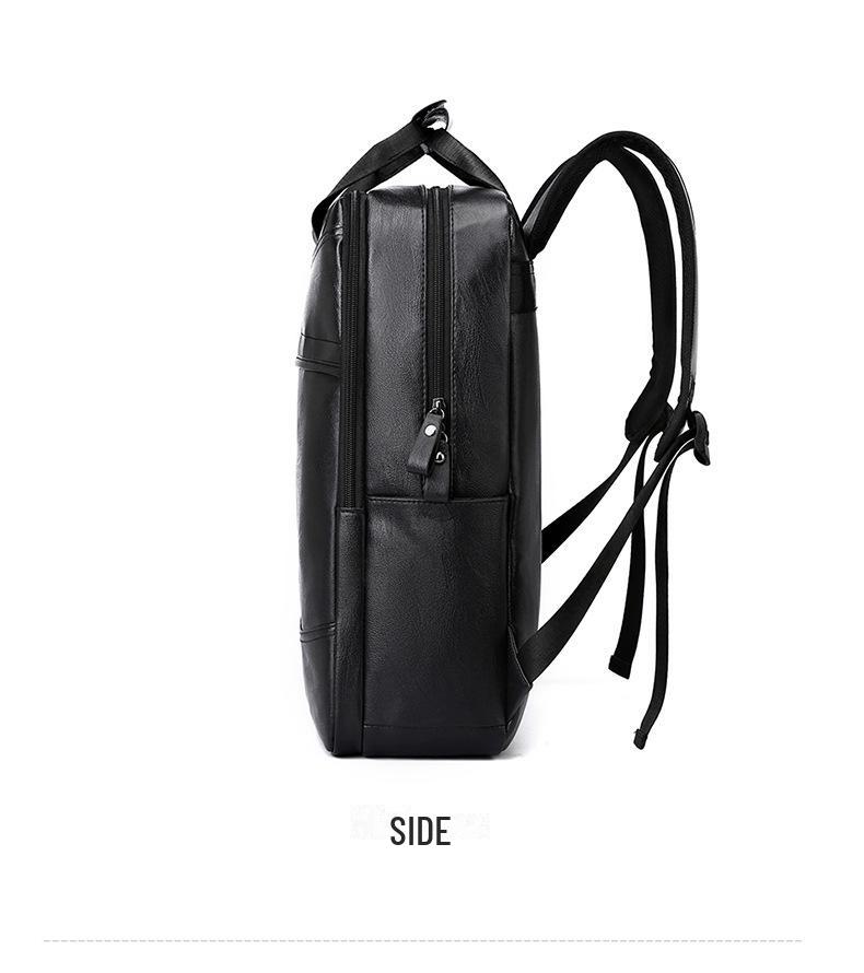 Men's PU Backpack - Large Capacity College, Business, Travel & Casual Bag