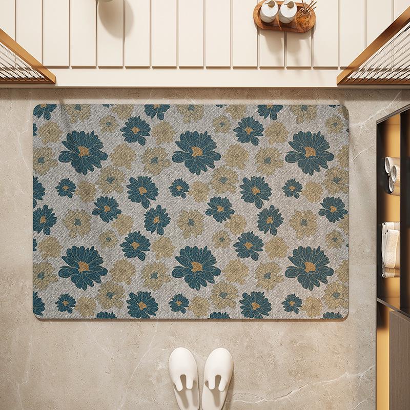 Quick-Drying Non-Slip Diatomaceous Earth Bathroom Mat: Absorbent, Washable, Dirt-Resistant Floor Mat