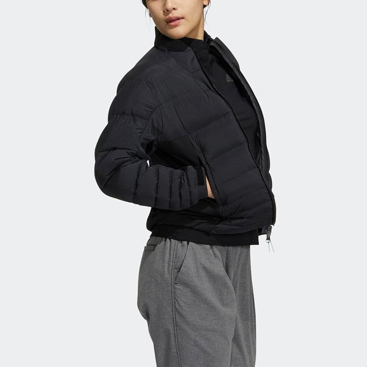 Adidas Three Stripe Color Block Golf Sports Down Jacket Women Jacket Black GT3368