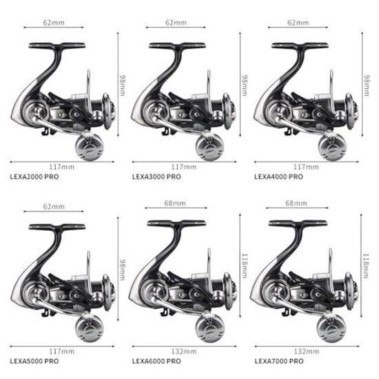 Spinning reel sea fishing freshwater long casting surf deep groove aluminum spool sizes 2000 7000 various types.