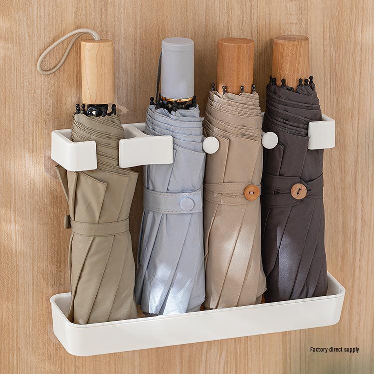 Wall-Mounted Umbrella Rack for Wet Umbrellas - Entryway Storage Solution