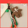 Cute Teddy Bear Plush Bag Charm With Handcrafted Knit Rope For Kids And Teens