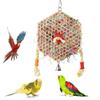 Y3NA Bird Toy Tearing Chewing Toy for Teeth Rattan Shredded Paper Cage Hanging Toy Pet Grinding Teeth Toy