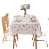Small Fresh Cotton Black And White Embroidery Flower Ruffle Edge Wrinkle Beautify Fungus Edge Coffee Table Tablecloth Dining Table Cloth