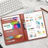 Multifunctional Conference Folder A4 Business Stationery Folder PU Leather Contract File Folders Filing Office School Supplies