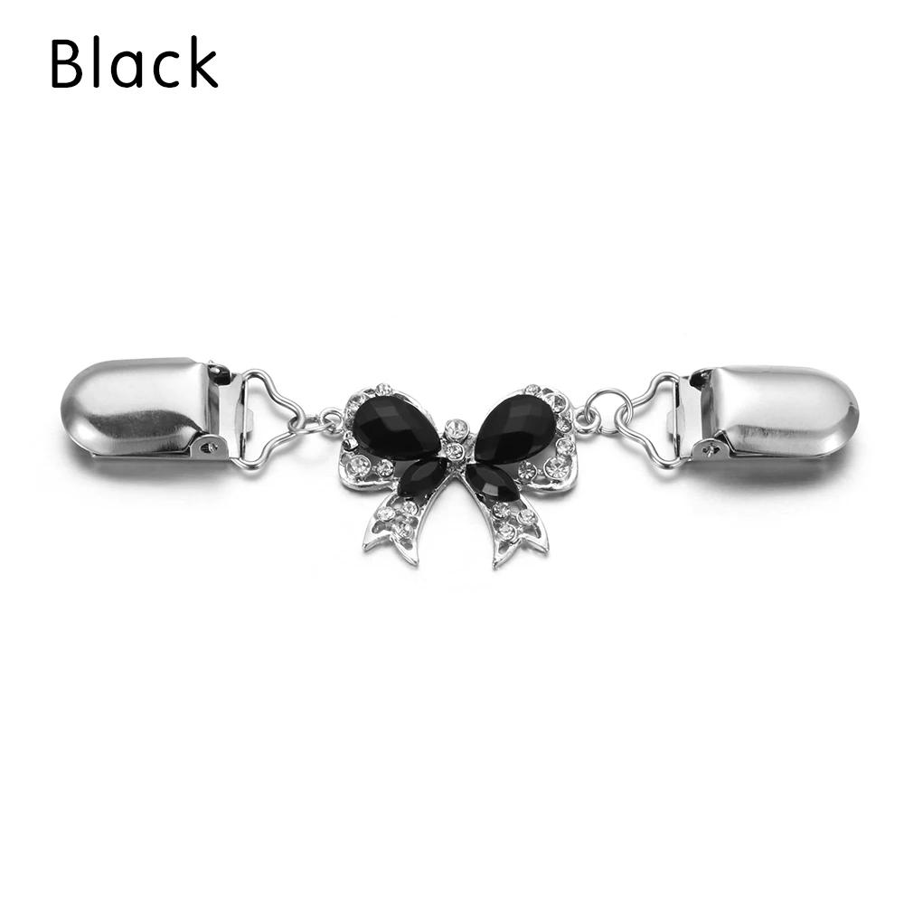 1PC Retro Women Cardigan Sweater Blouse Shawl Clips Shirt Collar Flower Pattern Duck Clip Clasps Fashion Clothing Accessories