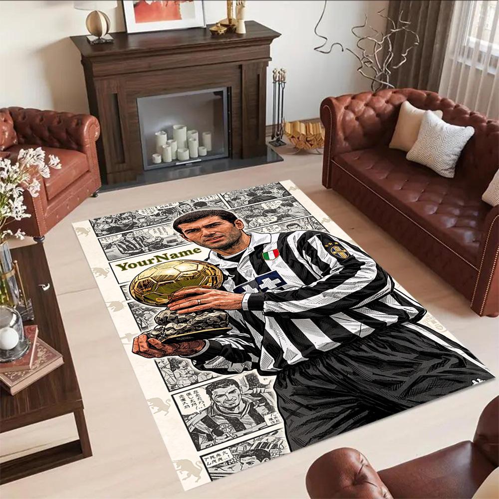 Juventus Customize Your Name Carpet Perfect for Playrooms Dormitory Dining Room Foyer Antislip Carpet Office Home Decor Wedding Party Gift