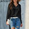 BITCED Plus Size Women's Loose-Fit Casual Chiffon Blouse