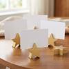 12PCS Star Heart Shaped Place Card Holders Wooden Name Card Clips  Dinner Party