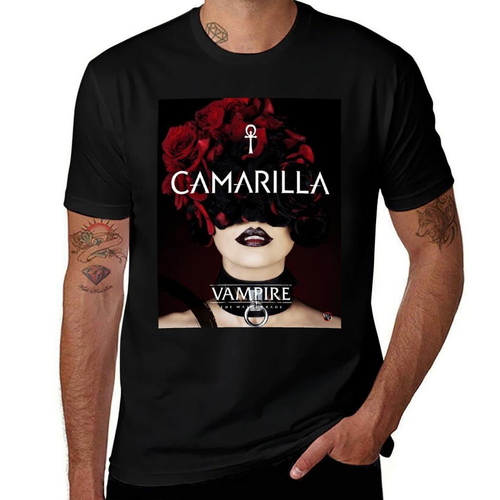 Vampire The Masquerade Bloodlines Camarilla T-Shirt Letter Print T-Shirt