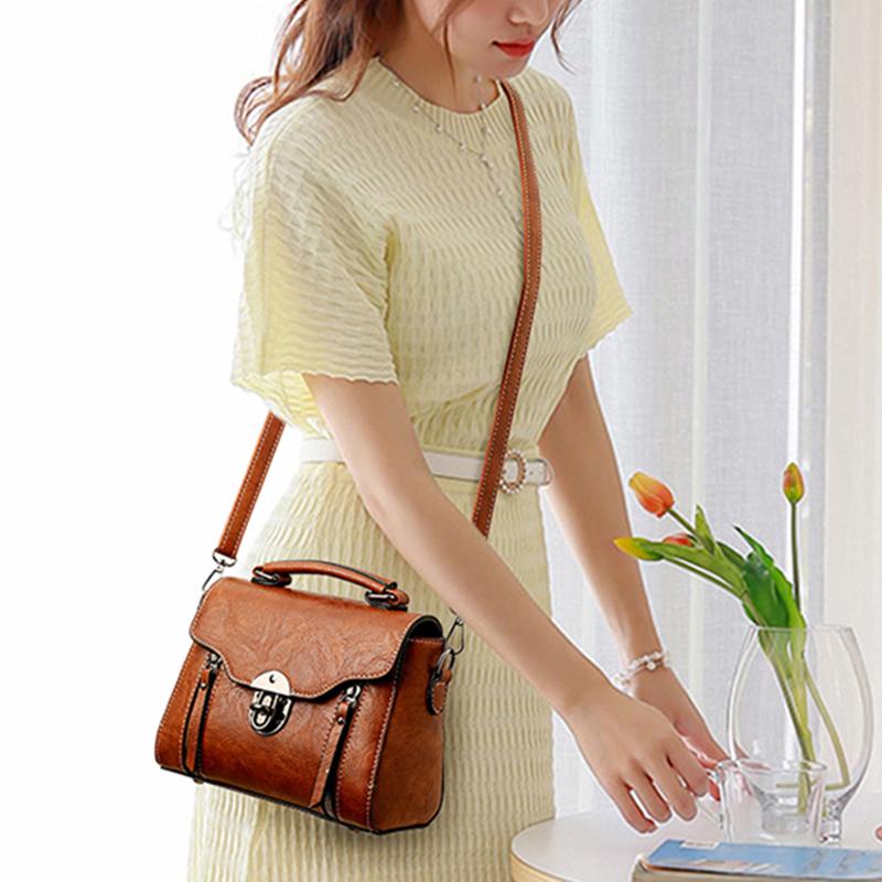 Women  Handbag New PU Leather Fashion Lock Design Large Capacity Shoulder Bag Female Crossbody Bag
