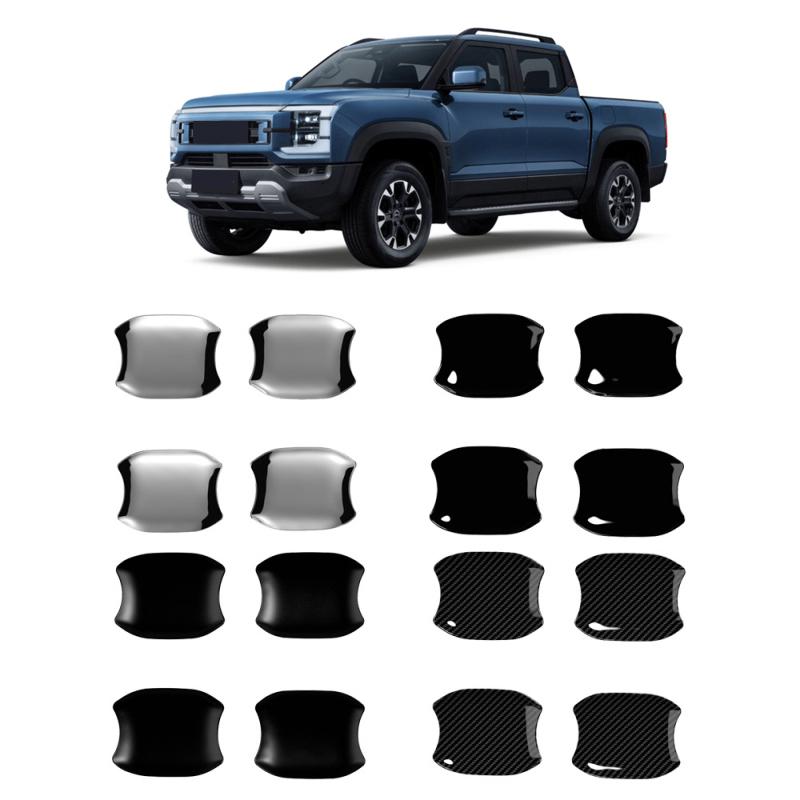 For BYD Shark 6 2024 2025 ABS carbonfiber door handle door bowl catch ert exterior decorate sticker Exterior Accessories