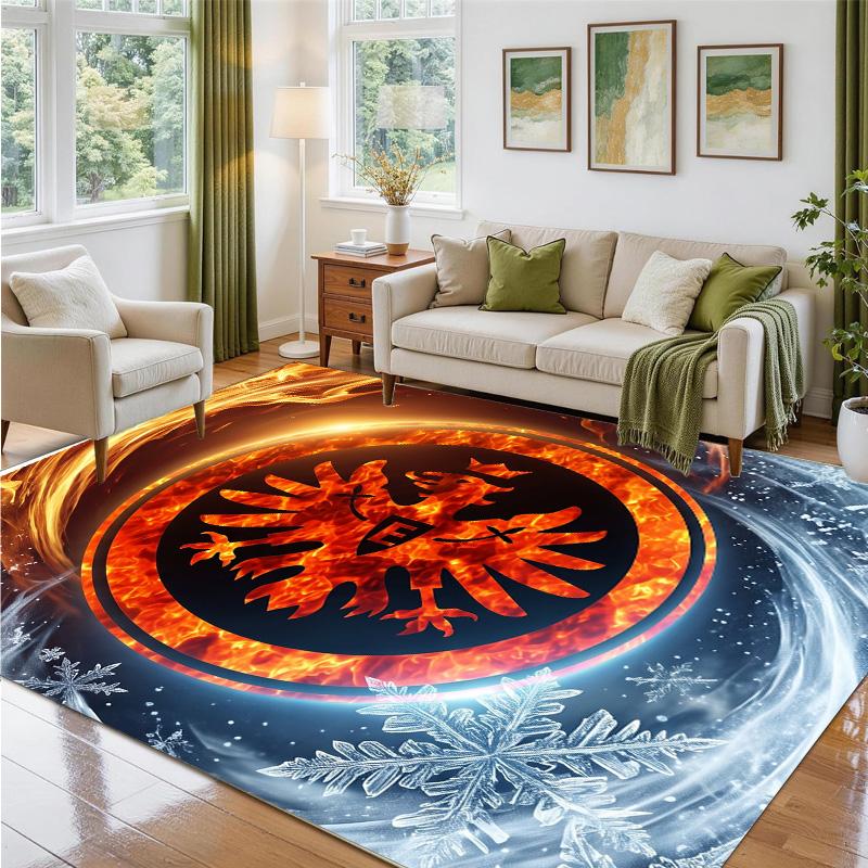 Eintracht Frankfurt Football Design Crystal Velvet Rug Soft Decorative Mat for Bedroom Entrance