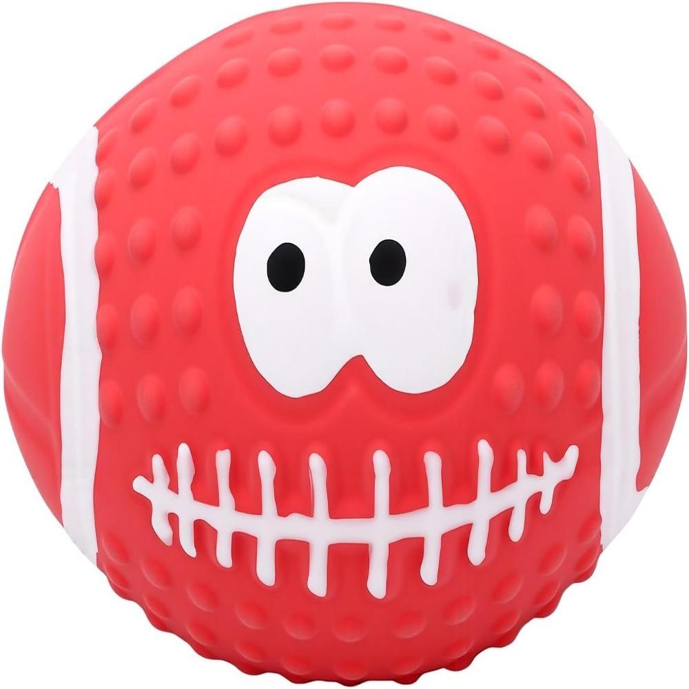 3 pcs Smiley Face Pattern Latex Dog Toy Latex Material Dog Molar Toy Dog Chew Toy Puppy Teething