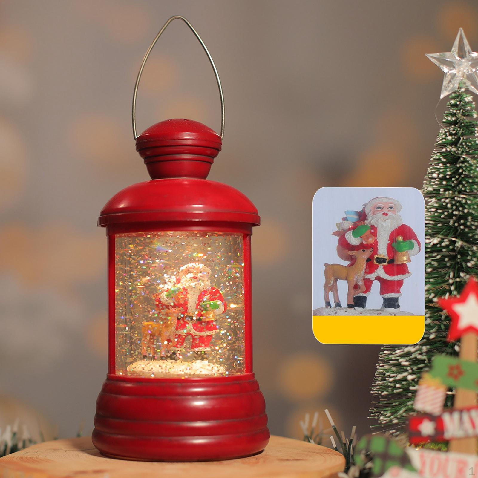 

Рождественский снежный шар, фестивальный фонарь, украшение, портативное, освещенное музыкой украшение для Santa Claus