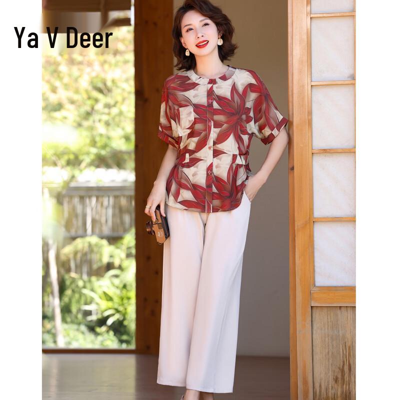 Ya Lu Women s Summer Short-Sleeve Outfit Set 2XL