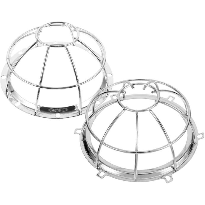 Cabilock Fire Sprinkler Head Guard, 2pcs Silver Iron Sprinkler Head Cage Cover Pendent Upright Horizontal Sidewall Sprinkler Heads Shell for