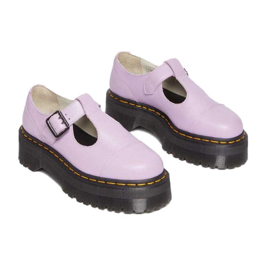 Dr. Martens Bethan Leather Comfortable Casual Thick Sole Shoes Women Shoes Purple 30617308