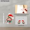 2D Flat Christmas-themed Women's Dangling Earrings, Colorful Christmas Earrings, Christmas Hat Cup Cat, Christmas Party Jewelry Gifts
