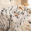 Rabbit Plush Large Sofa Anti Slip Cover Cloth Thick Winter All Inclusive Sofa Cushion Anti Cat Scratch Universal Cover Blanket