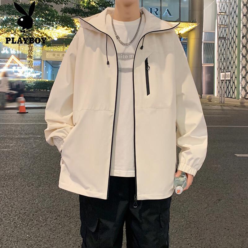 Playboy Men s Hooded Windbreaker Jacket M