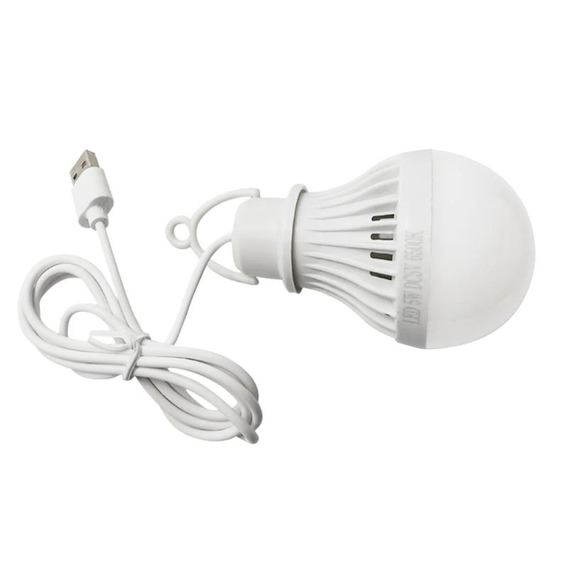 5W USB Light Bulb LED Light Bulb Hanging Camping Lantern Cord Tent Light for Tent Emergency Fishing Hiking Garden Barbecue