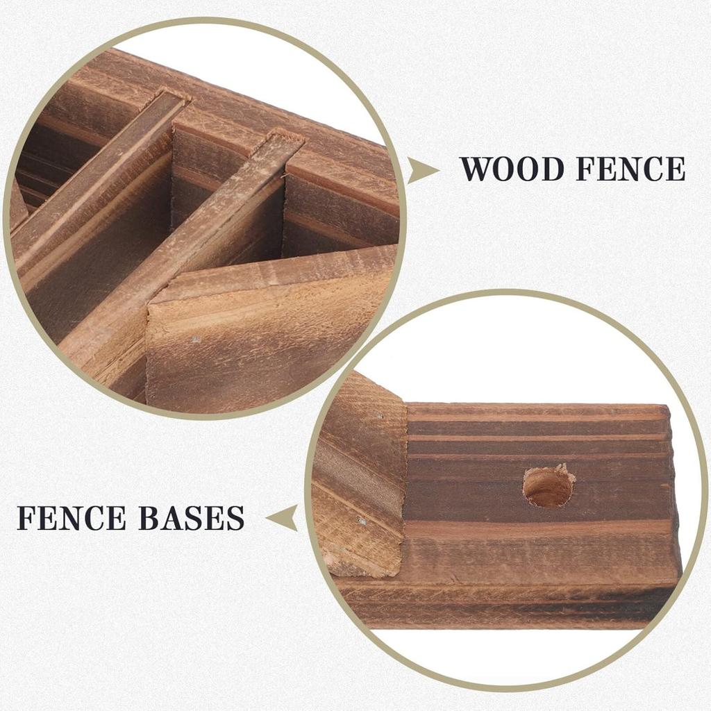 Milisten Room Divider Support Feet 2pcs Garden Fence Wood Garden Fencing Wooden Triangle Picket Fence Base Wooden Garden Trellis Stand Privacy Screen