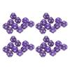 40pcs Polyhedral Dice Clear Numbers Waterproof Prevent Oxidation 12 Sided Dice Set for Game Teaching Purple