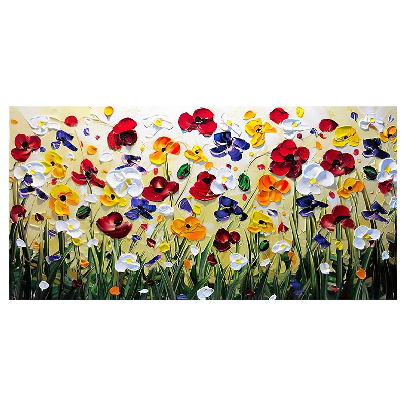 Абстрактные дикие красные цветы, пейзажные постеры и принты, живопись на холсте, настенные художественные фотографии для гостиной, домашний декор 20x40cm