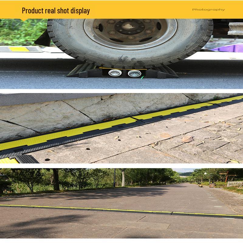 Indoor/Outdoor Speed Bump Cable Floor Cover: Cable Protection Trunking Trough