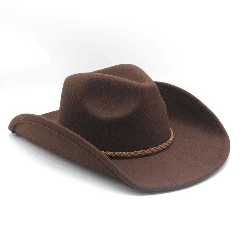 Pălărie de cowboy Pălărie de top din pâslă Pălărie Western Gentleman's Pălărie din pâslă Pălărie de jazz Pălărie de iarnă pentru bărbați