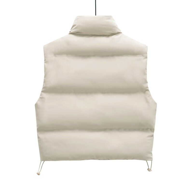 Fashion Style 2024 Autumn and Winter New Arrival Women's Stylish Slim Looking Easiest for Match Sleeveless Short Stand Collar Vest 3046214