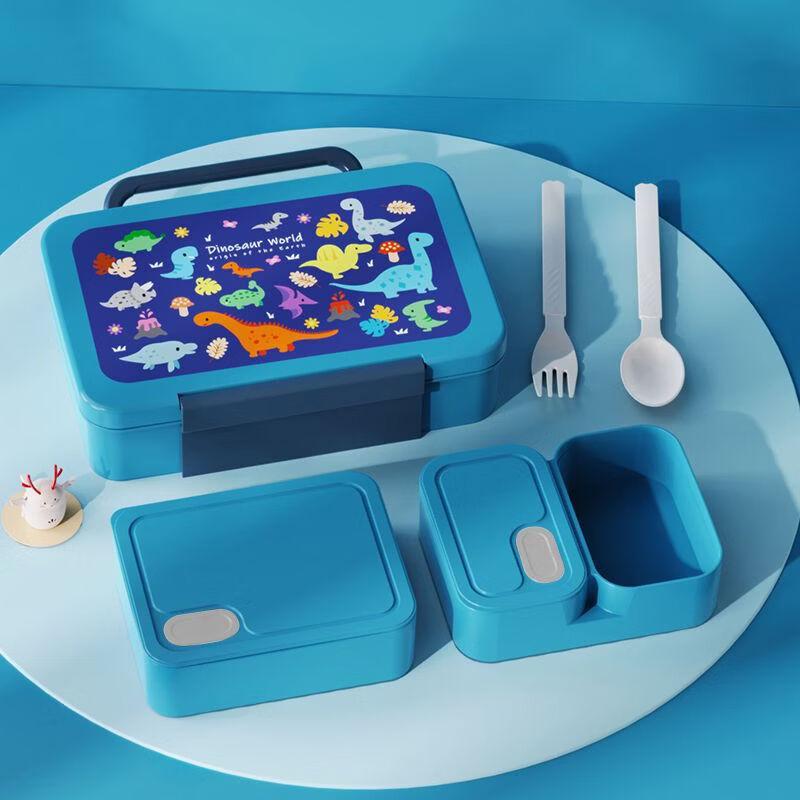 ZISIZ Student Portable Lunch & Salad Bento Box - Dinosaur Series