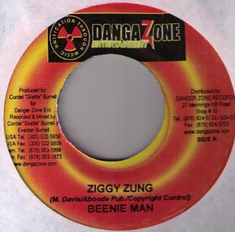 

7inch Record BEENIE MAN / EINSTEIN - Ziggy Zung / Wet Up Urself none Danga Zone Ente 2004 Jamaica Reggae, Ska & Dub Used