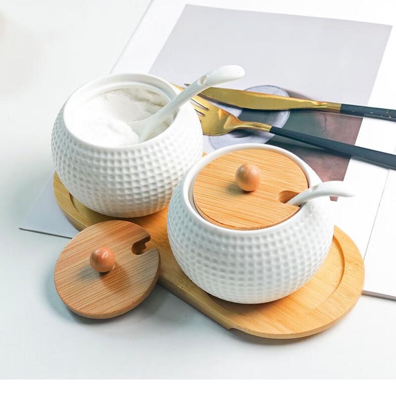 LISM Golf Pattern Seasoning Jars Set of 3