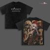 Frieren Anime Double Printed Vintage T-shirt for Anime Fans